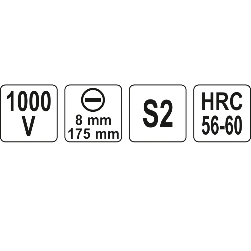 YT-2820 YATO Surubelnita dreapta 8 mm, izolata 1000 V, lungime 175 mm