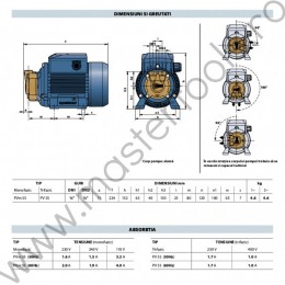 Pompa cu turbina periferica PV55 Pedrollo