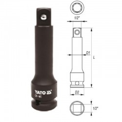 YT-1061 YATO Prelungitor cu patrat interior exterior de 1/2", 125 mm