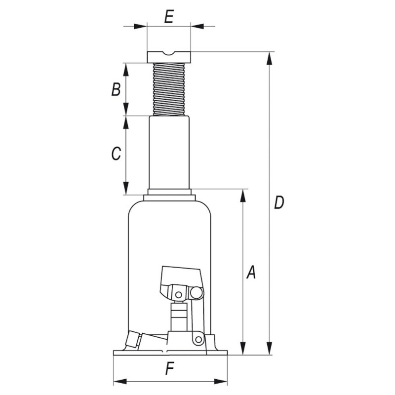 YT-1702 YATO Cric hidraulic,ridicare maxima 5 tone,inaltime 212-468 mm