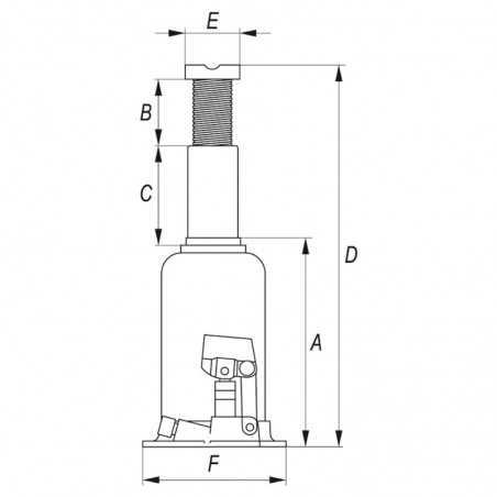 YT-1707 YATO Cric hidraulic,ridicare maxim 20 tone,inaltime 241-521 mm