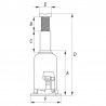 YT-1707 YATO Cric hidraulic,ridicare maxim 20 tone,inaltime 241-521 mm