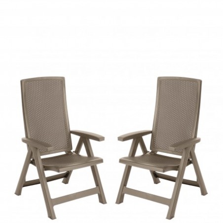 223476 CURVER Set 2 scaune cappuccino Montreal