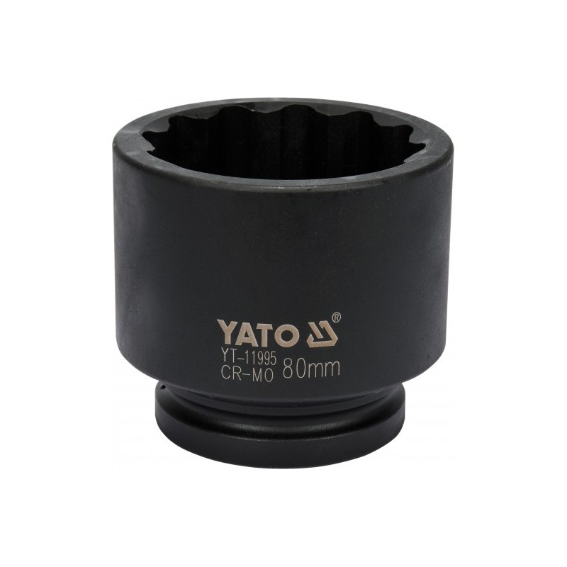 YT-11995 YATO Cheie tubulara bihexagonala 80 mm de impact, patrat 1''