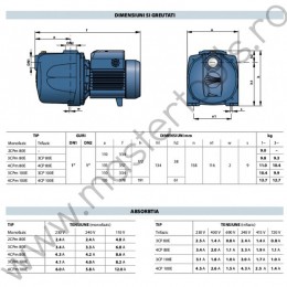 Pompe centrifugale cu mai multe turbine 2-4CP Pedrollo