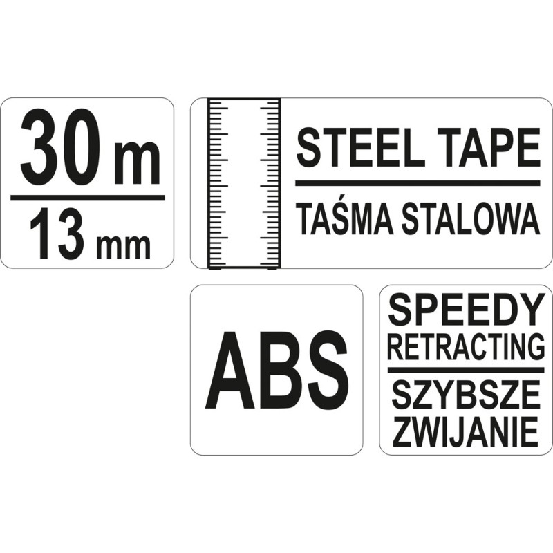 YT-71561 YATO Ruleta otel, lungime 30 m, latime banda 13 mm
