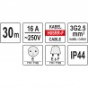YT-8101 YATO Prelungitor electric, lungime 30 m, 16 A, 250 V, IP44