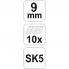 YT-7528 YATO Set 10 lame rezerva cutter pentru tapet, 9 x 0.4 mm
