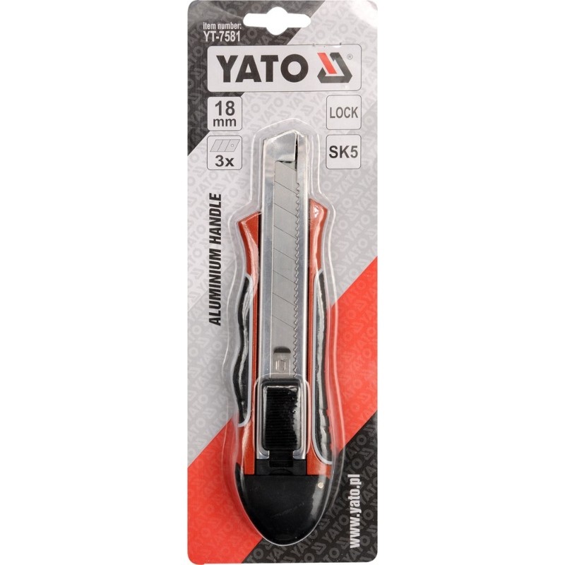 YT-7581 YATO Cutter metal cu 3 lame de rezerva 18 x 0.5 mm