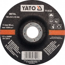 YT-6124 YATO Disc pentru slefuit metal, 125 x 22 x 6 mm