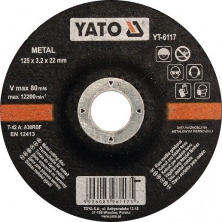 YT-6119 YATO Disc pentru taiat metal, 180 x 22 x 3.2 mm
