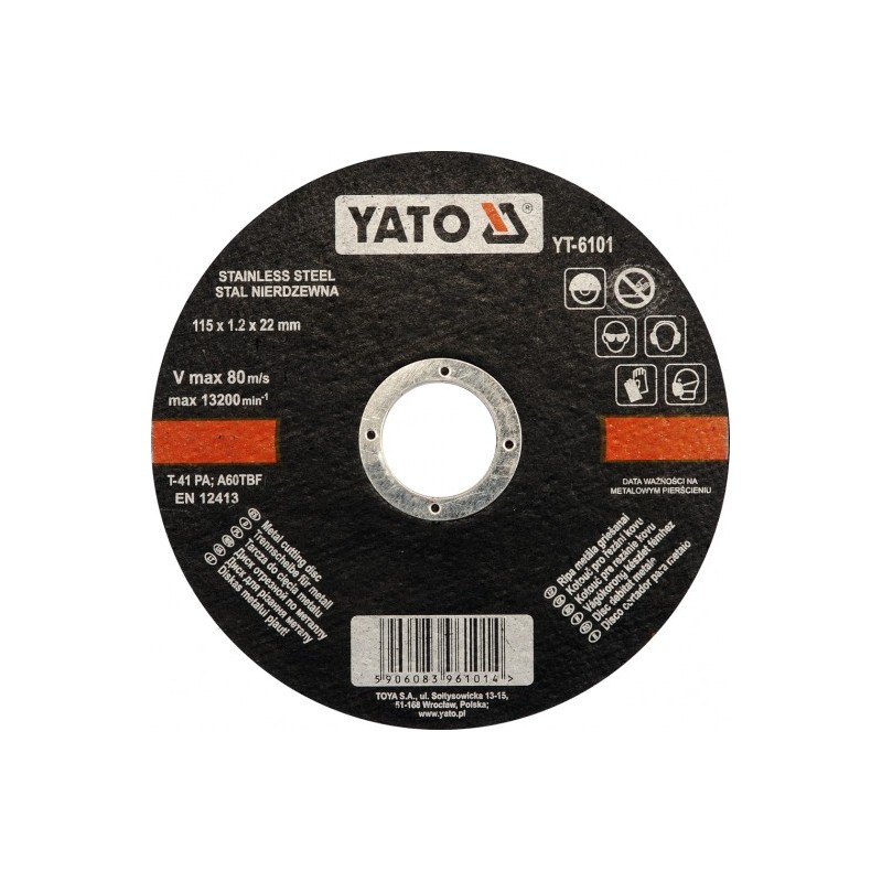 YT-6101 YATO Disc debitat metale, 115 x 22 x 1.2 mm