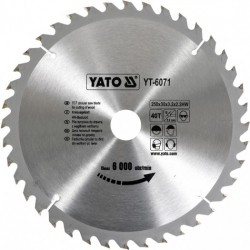 YT-6071 YATO Disc fierastrau circular pentru lemn, 250x30x3.2 mm 40T
