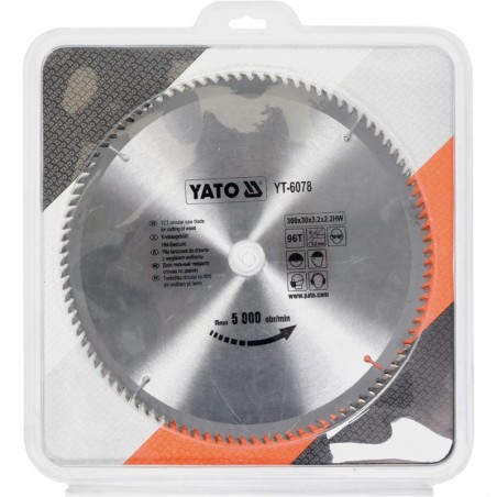 YT-6078 YATO Disc fierastrau circular pentru lemn, 300x30x3.2 mm 96T