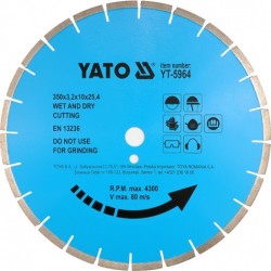 YT-5966 YATO Disc diamantat pentru piatra 450 x 25.4 x 3.8 mm
