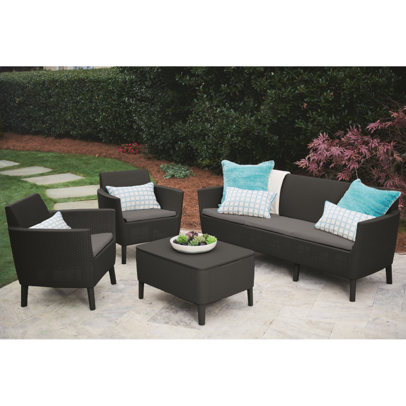 227630 KETER Set mobilier gradina cappuccino Corfu Weekend
