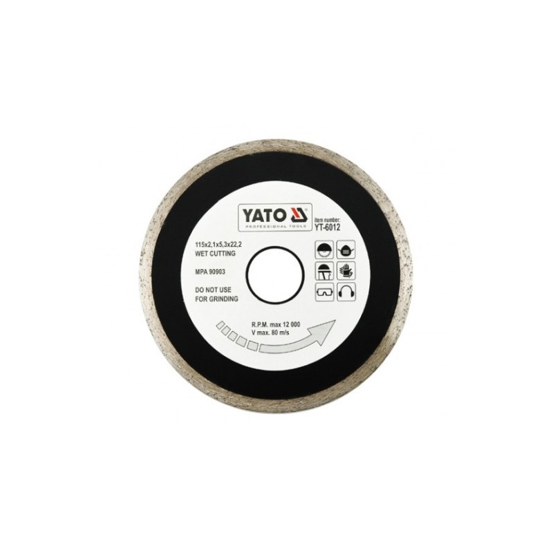 YT-6012 YATO Disc diamantat, 115 x 22.2 x 2.1 mm