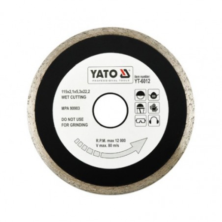 YT-6012 YATO Disc diamantat, 115 x 22.2 x 2.1 mm