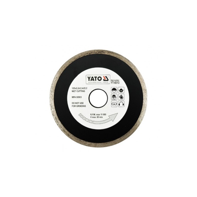 YT-6013 YATO Disc diamantat, 125 x 22.2 x 2.2 mm