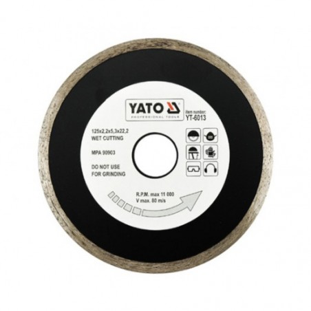 YT-6013 YATO Disc diamantat, 125 x 22.2 x 2.2 mm