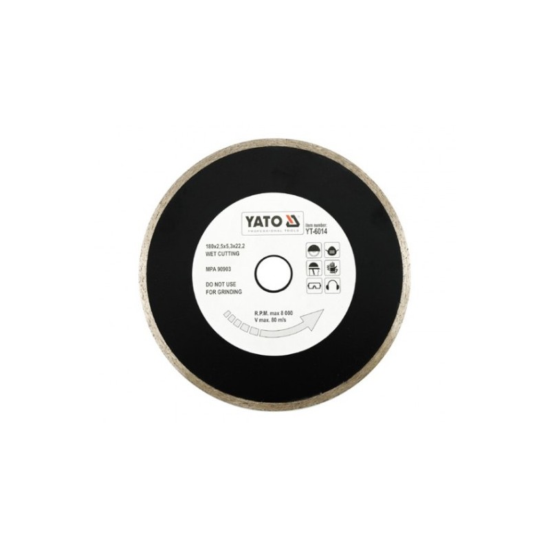 YT-6014 YATO Disc diamantat, 180 x 22.2 x 2.5 mm