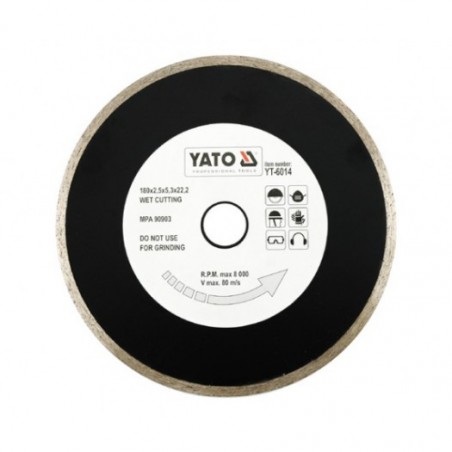YT-6014 YATO Disc diamantat, 180 x 22.2 x 2.5 mm