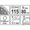 YT-6002 YATO Disc diamantat segmentat, 115 x 22.2 x 2.1 mm