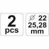 YT-2182 YATO Set 2 piese pentru mansonarea tevilor,diametru 22,25,28mm