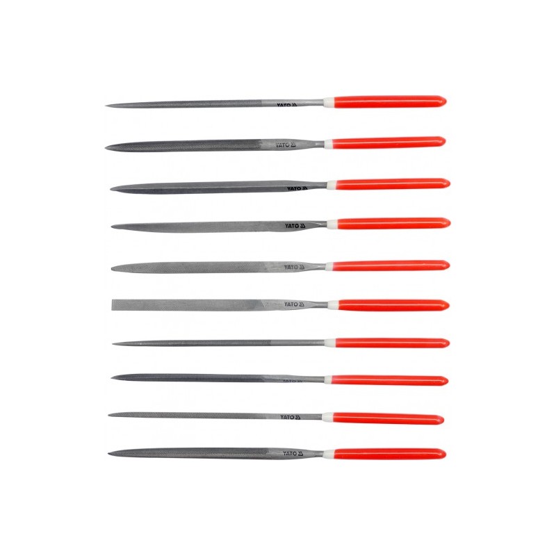 YT-6163 YATO Set 10 pile conice metal 3 x 140 mm, parte activa 65 mm