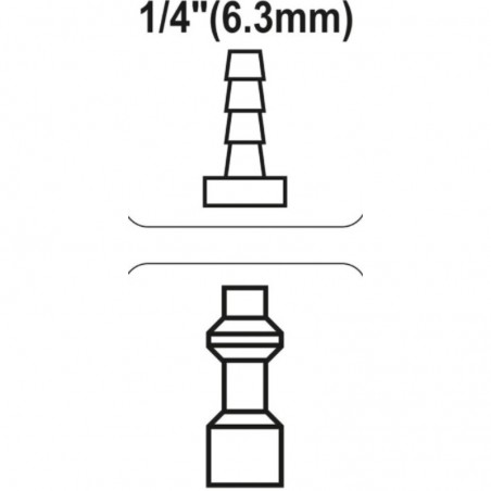YT-2405 YATO Mufa rapida tata pentru furtun de aer comprimat 1/4"