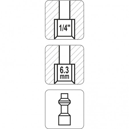 YT-2403 YATO Mufa rapida tata cu filet interior, prindere 1/4"