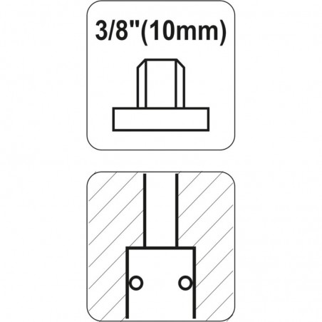 YT-2391 YATO Mufa rapida mama cu filet exterior, prindere 3/8"