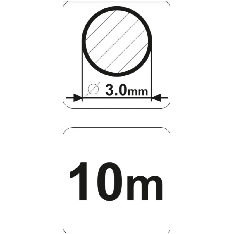 89406 FLO Fir profil rotund, pentru masini tuns iarba, grosime 3 mm