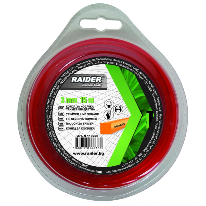 110226 RAIDER Fir trimmer patrat 3mm, lungime 15m