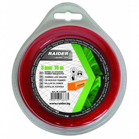 110226 RAIDER Fir trimmer patrat 3mm, lungime 15m