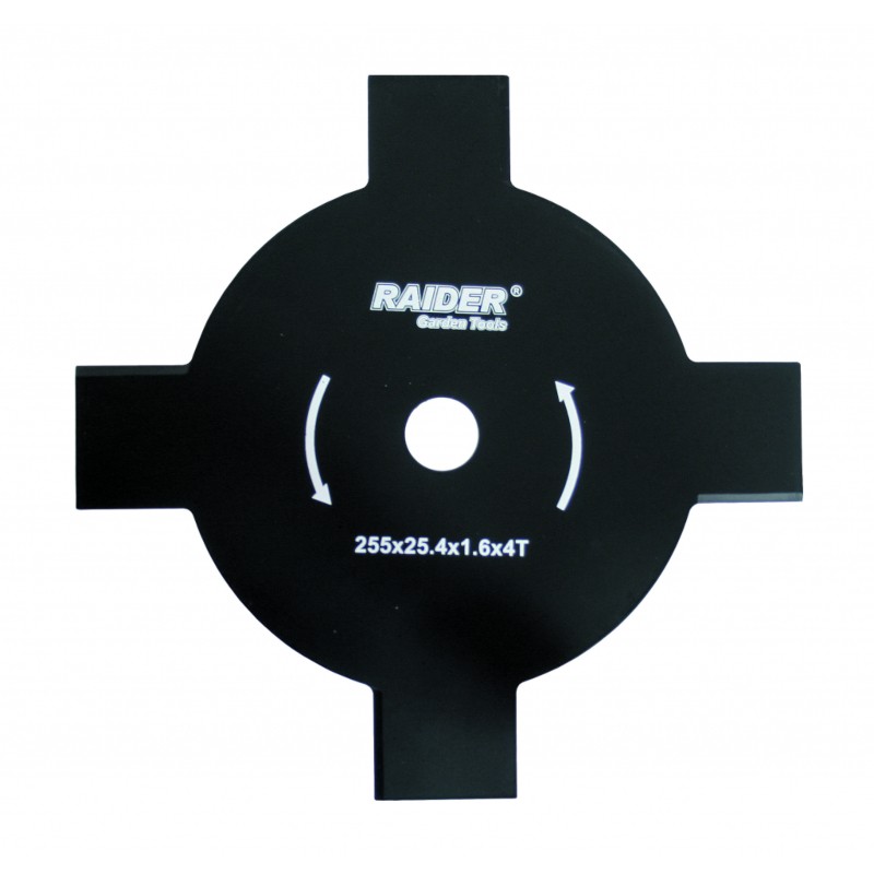 110229 RAIDER Lama cu 4 dinti pentru motocoasa, 255x25.4x1.6mm