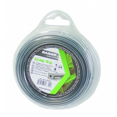 110235 RAIDER Fir trimmer patrat 2.4mm, lungime 15m