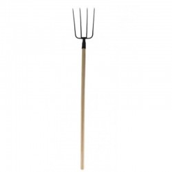 35816 FLO Furca cu coada de lemn, cu 4 dinti