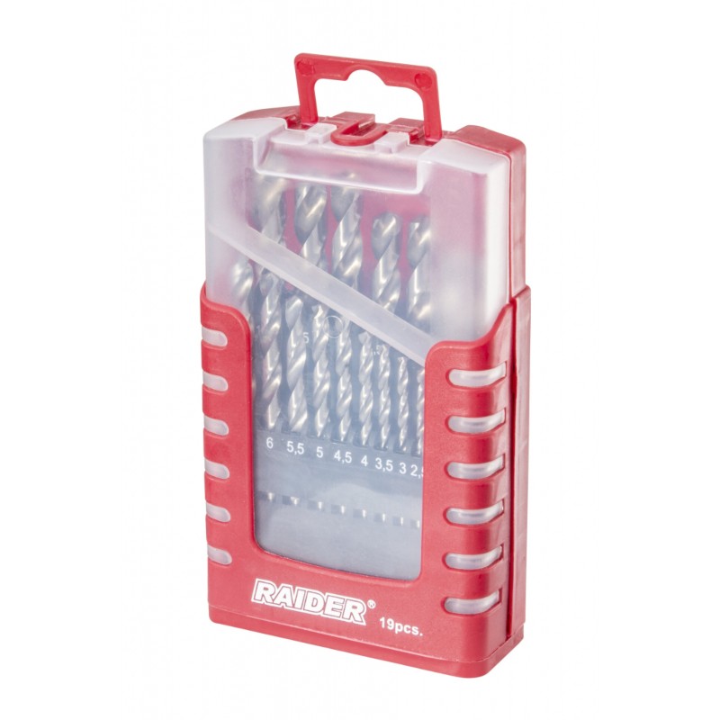150682 RAIDER Set 19 burghie metal HSS 1-10mm, prindere cilindrica