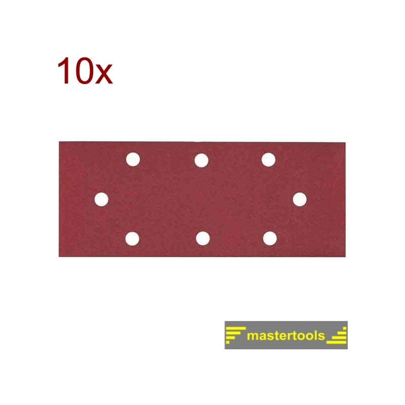 180106 RAIDER Set 10 foi abrazive dreptunghi 115х280mm, 8 gauri, P60