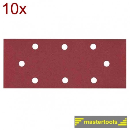 180106 RAIDER Set 10 foi abrazive dreptunghi 115х280mm, 8 gauri, P60