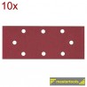 180106 RAIDER Set 10 foi abrazive dreptunghi 115х280mm, 8 gauri, P60