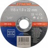08170 STHOR Disc debitat metale, 115 x 1 x 22 mm