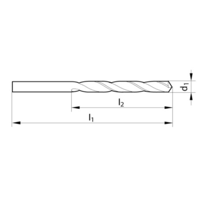 20190 STHOR Burghiu pentru metal HSS, diametru 1.9 mm