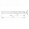 20400 STHOR Burghiu pentru metal HSS, diametru 4 mm