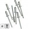 70330 VOREL Set 50 nituri pop aluminiu,lungime 9.6 mm,diametru 3.2 mm