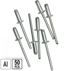 70340 VOREL Set 50 nituri pop aluminiu,lungime 12.7 mm,diametru 3.2 mm