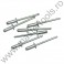 70410 VOREL Set 50 nituri pop aluminiu, lungime 9.5 mm, diametru 4 mm