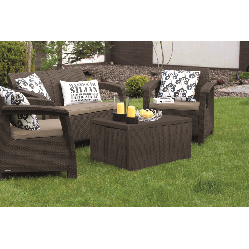 09131-599-01 KETER Set mobilier gradina maro Corfu Box