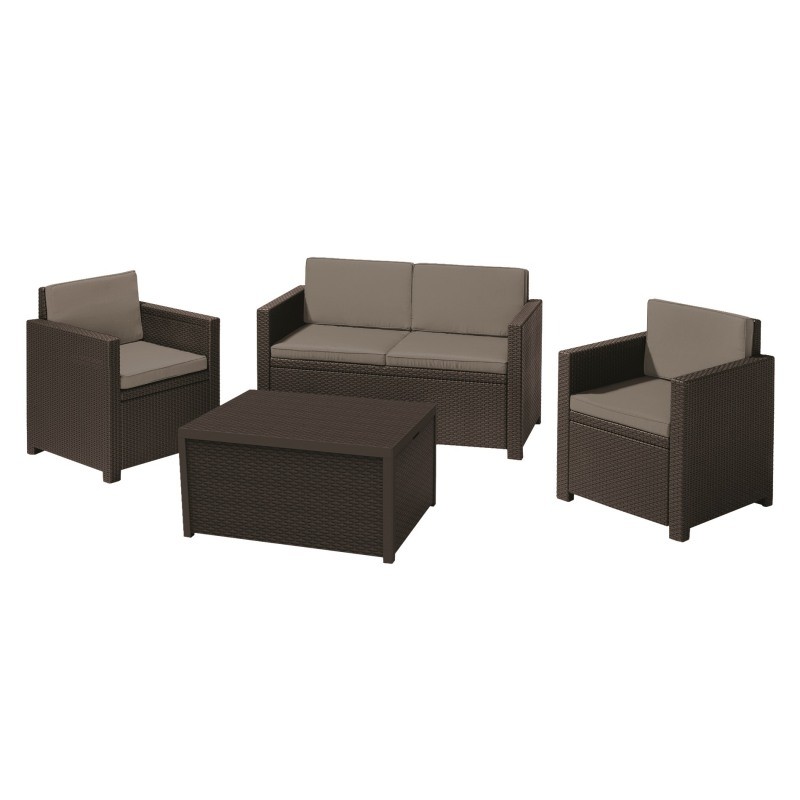 17200031599 KETER Set mobilier gradina maro Monaco